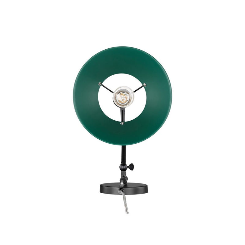 Golden Orwell Articulating Wall Sconce, Matte Black/Pine Green
