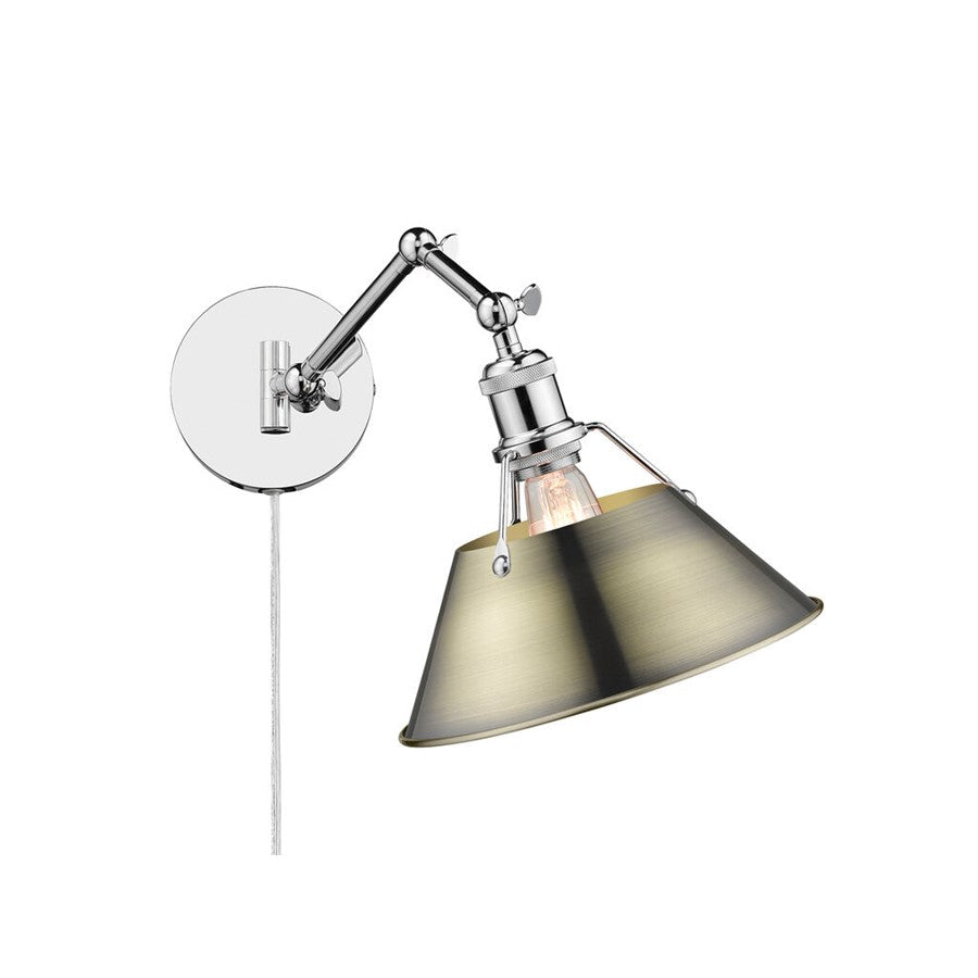 Golden Orwell Articulating Wall Sconce, Chrome/Aged Brass - 3306-A1WCH-AB