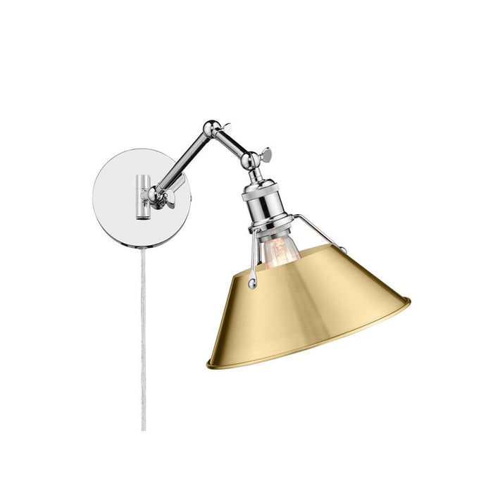 Golden Orwell Articulating Wall Sconce, Chrome/Champagne Bronze - 3306-A1WCH-BCB