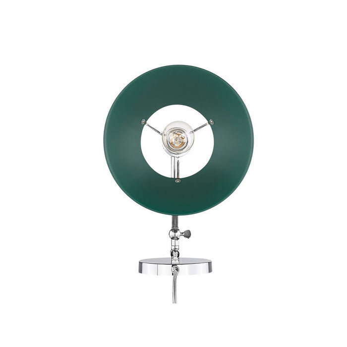 Golden Orwell Articulating Wall Sconce, Chrome/Pine Green