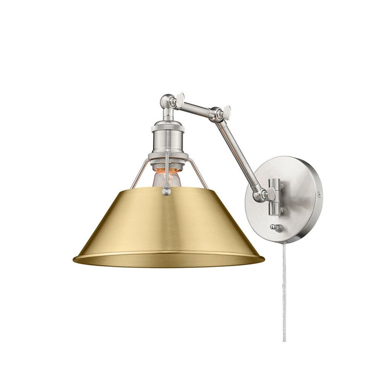 Golden Orwell Articulating Wall Sconce, Pewter/Champagne Bronze