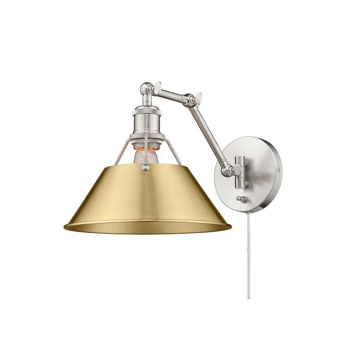 Golden Orwell Articulating Wall Sconce, Pewter/Champagne Bronze