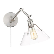 Golden Orwell Articulating Wall Sconce, Pewter/Clear Glass - 3306-A1WPW-CLR