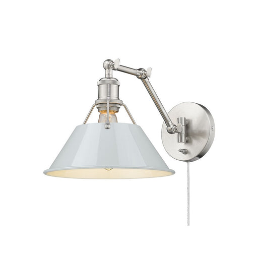 Golden Orwell Articulating Wall Sconce, Pewter/Dusky Blue