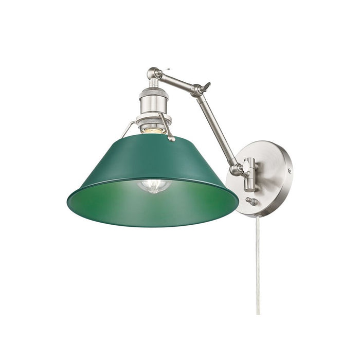 Golden Orwell Articulating Wall Sconce, Pewter/Pine Green - 3306-A1WPW-GN