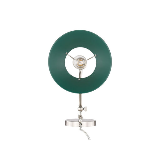 Golden Orwell Articulating Wall Sconce, Pewter/Pine Green
