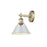Golden Orwell 1-Light Bath Vanity, Aged Brass/Dusky Blue