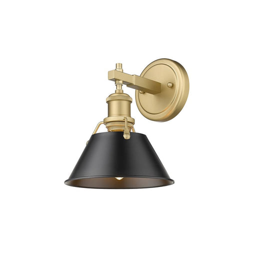 Golden Orwell 1-Light Bath Vanity, Champ Bronze/Matte Black - 3306-BA1BCB-BLK