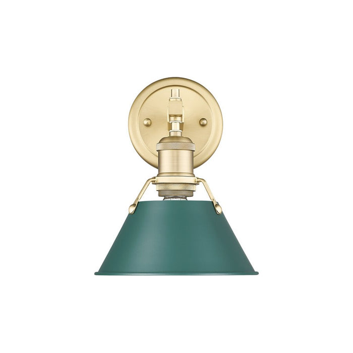Golden Orwell 1-Light Bath Vanity, Champagne Bronze/Pine Green - 3306-BA1BCB-GN