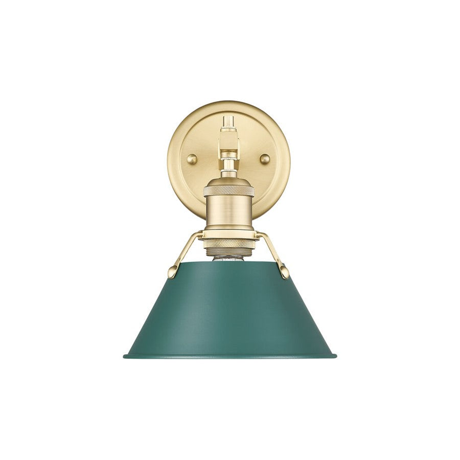 Golden Orwell 1-Light Bath Vanity, Champagne Bronze/Pine Green - 3306-BA1BCB-GN