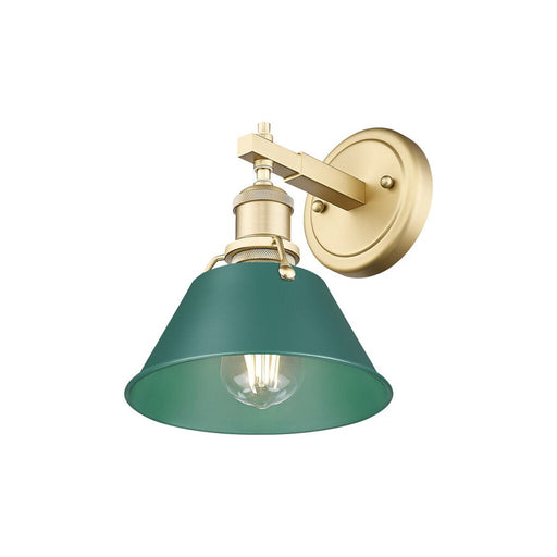 Golden Orwell 1-Light Bath Vanity, Champagne Bronze/Pine Green