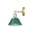 Golden Orwell 1-Light Bath Vanity, Champagne Bronze/Pine Green