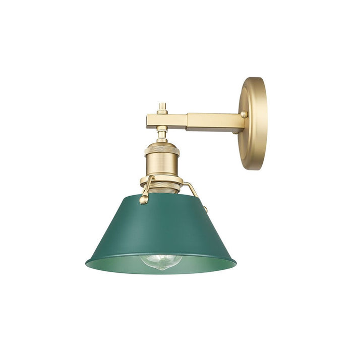 Golden Orwell 1-Light Bath Vanity, Champagne Bronze/Pine Green