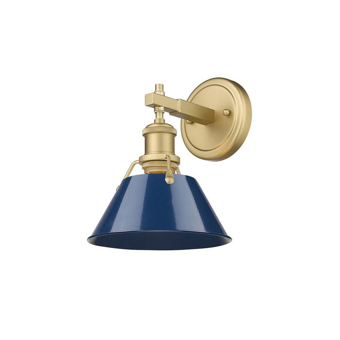 Golden Orwell 1-Light Bath Vanity, Champagne Bronze/Matte Navy - 3306-BA1BCB-NVY