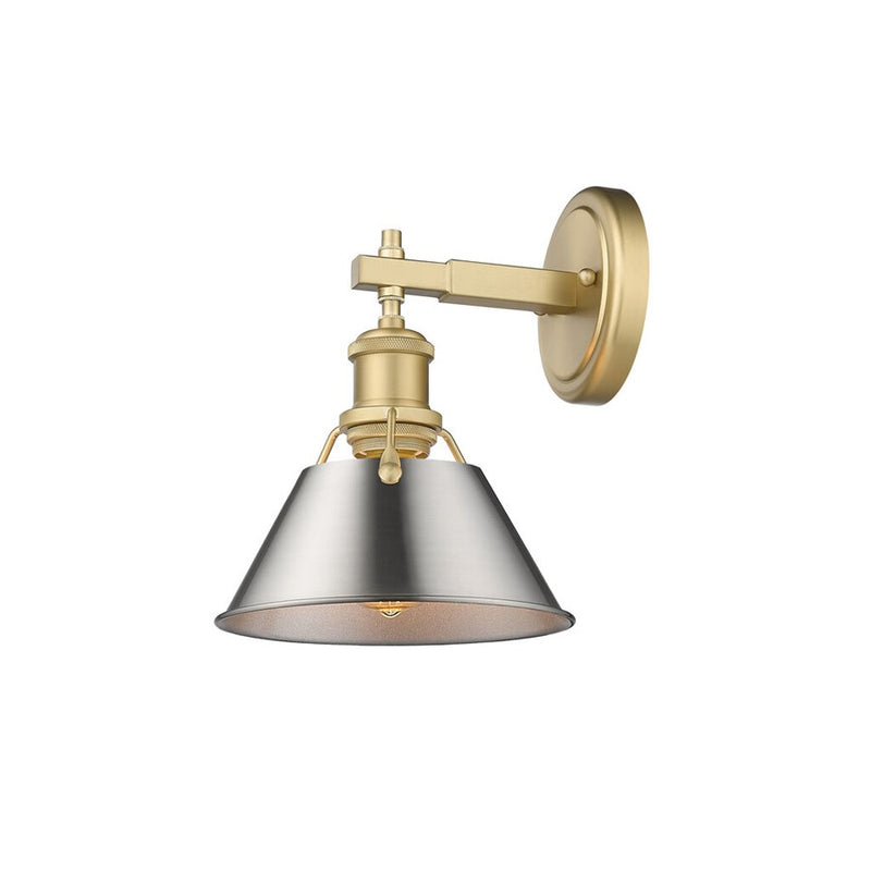 Golden Orwell 1-Lt Bath Vanity, Brushed Champagne Bronze/Pewter