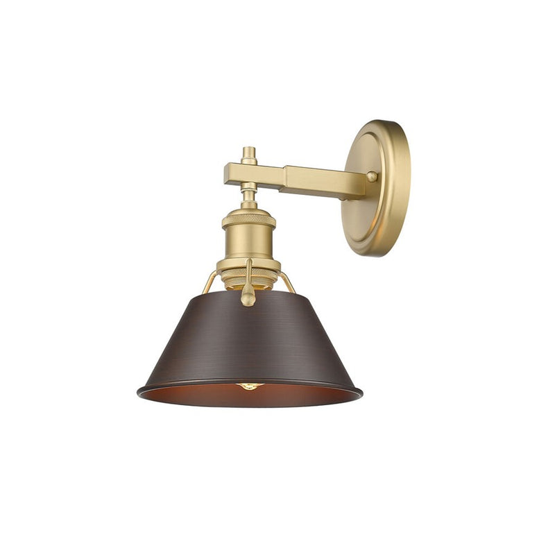 Golden Orwell 1-Lt Bath Vanity, Champagne Bronze/Rubbed Bronze