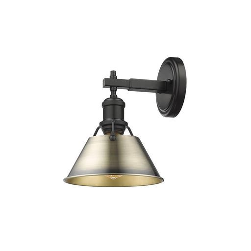Golden Orwell 1-Light Bath Vanity, Matte Black/Aged Brass