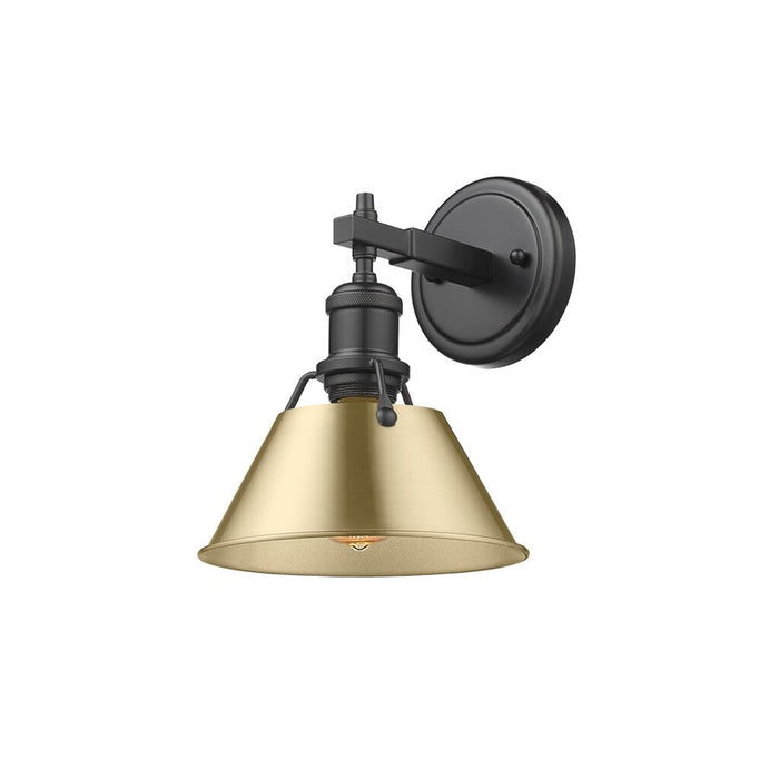 Golden Orwell 1-Light Bath Vanity, Matte Black/Champ Bronze - 3306-BA1BLK-BCB