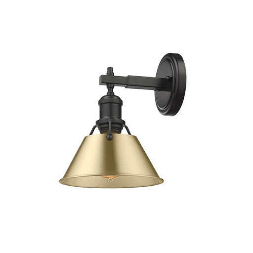 Golden Orwell 1-Light Bath Vanity, Matte Black/Champ Bronze