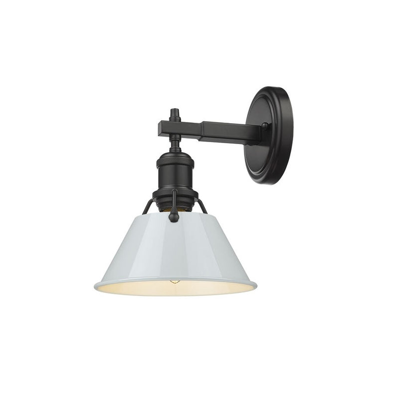 Golden Orwell 1-Light Bath Vanity, Matte Black/Dusky Blue