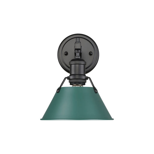 Golden Orwell 1-Light Bath Vanity, Matte Black/Pine Green - 3306-BA1BLK-GN