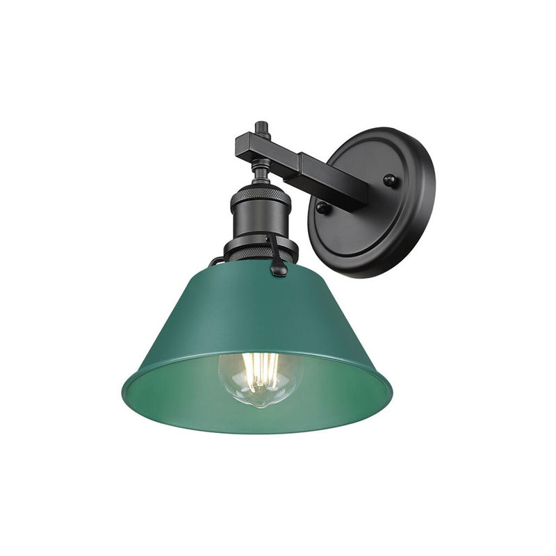 Golden Orwell 1-Light Bath Vanity, Matte Black/Pine Green