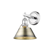 Golden Lighting Orwell 1-Light Bath Vanity, Chrome/Aged Brass - 3306-BA1CH-AB