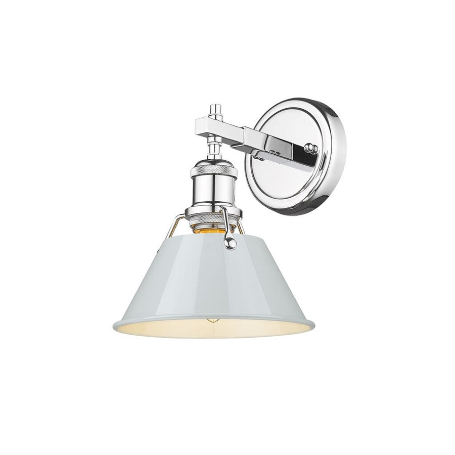 Golden Lighting Orwell 1-Light Bath Vanity, Chrome/Dusky Blue - 3306-BA1CH-DB
