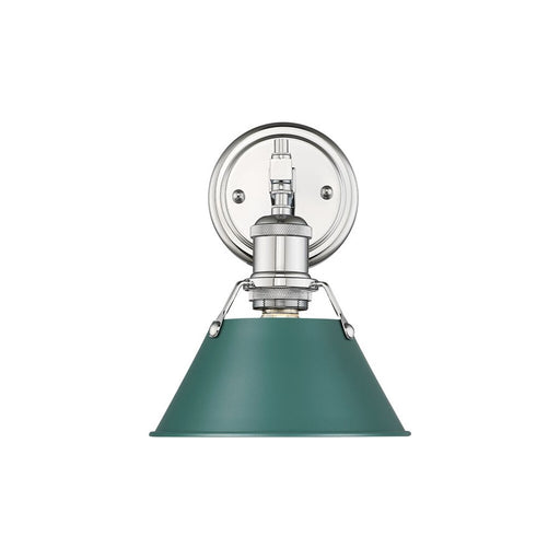 Golden Lighting Orwell 1-Light Bath Vanity, Chrome/Pine Green - 3306-BA1CH-GN