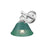 Golden Lighting Orwell 1-Light Bath Vanity, Chrome/Pine Green