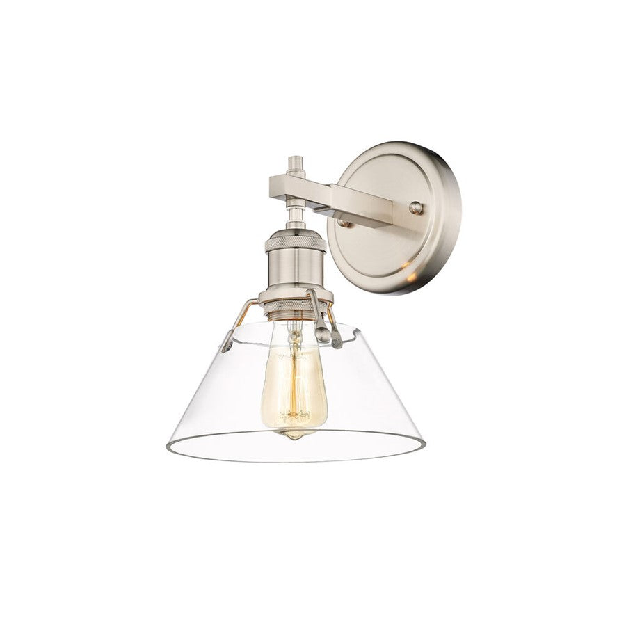 Golden Lighting Orwell 1-Light Bath Vanity, Pewter/Clear Glass - 3306-BA1PW-CLR