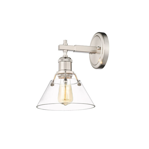Golden Lighting Orwell 1-Light Bath Vanity, Pewter/Clear Glass