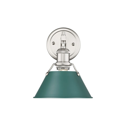 Golden Lighting Orwell 1-Light Bath Vanity, Pewter/Pine Green - 3306-BA1PW-GN