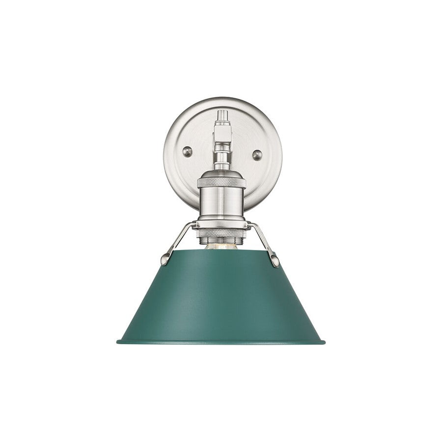 Golden Lighting Orwell 1-Light Bath Vanity, Pewter/Pine Green - 3306-BA1PW-GN
