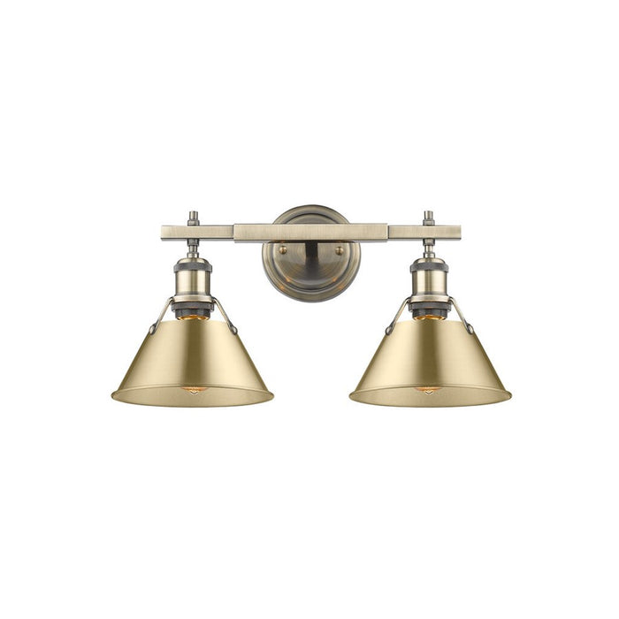 Golden Orwell 2-Light Vanity Light, Aged Brass/Champagne Bronze - 3306-BA2AB-BCB