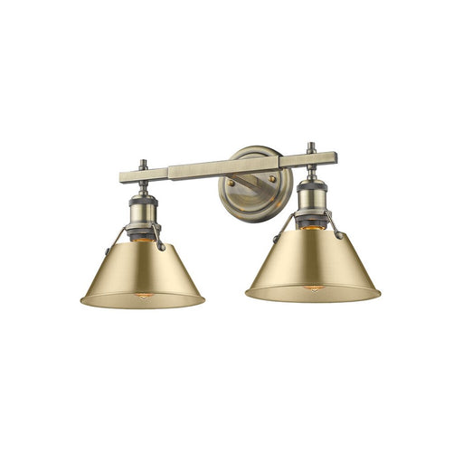 Golden Orwell 2-Light Vanity Light, Aged Brass/Champagne Bronze