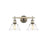 Golden Orwell 2-Light Vanity Light, Aged Brass/Clear Glass - 3306-BA2AB-CLR