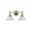 Golden Orwell 2-Light Vanity Light, Aged Brass/Dusky Blue - 3306-BA2AB-DB