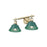 Golden Orwell 2-Light Vanity Light, Aged Brass/Pine Green