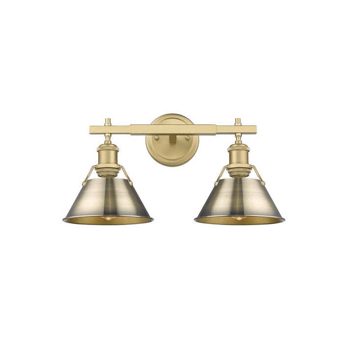 Golden Orwell 2-Light Vanity Light, Champagne Bronze/Aged Brass - 3306-BA2BCB-AB