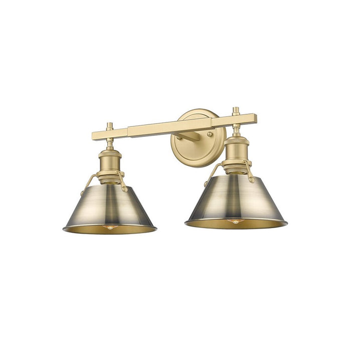 Golden Orwell 2-Light Vanity Light, Champagne Bronze/Aged Brass