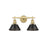 Golden Orwell 2-Light Vanity Light, Champ Bronze/Matte Black - 3306-BA2BCB-BLK