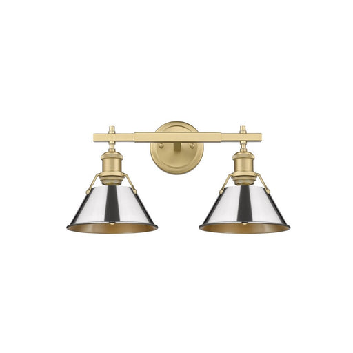 Golden Orwell 2-Light Vanity, Brushed Champagne Bronze/Chrome - 3306-BA2BCB-CH