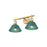 Golden Orwell 2-Light Vanity Light, Champagne Bronze/Pine Green