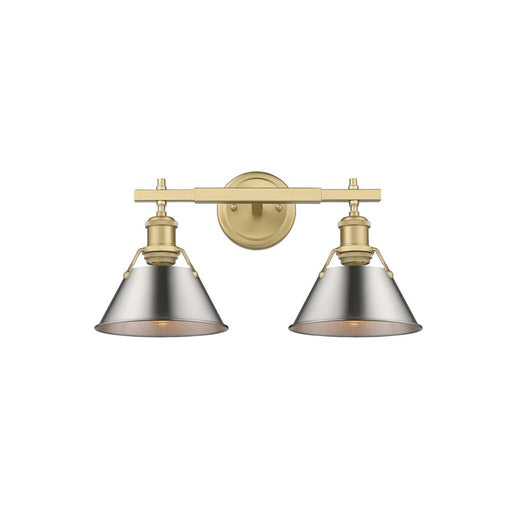 Golden Orwell 2-Light Vanity, Brushed Champagne Bronze/Pewter - 3306-BA2BCB-PW