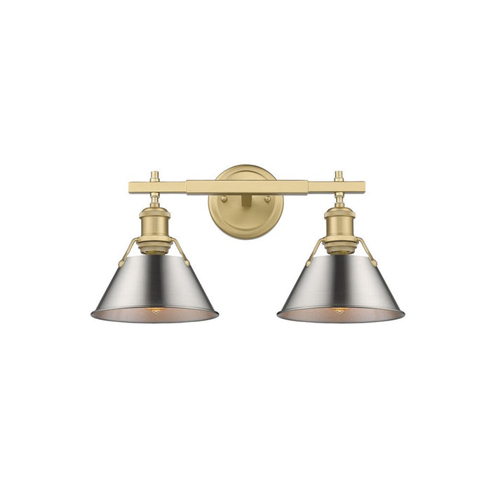 Golden Orwell 2-Light Vanity, Brushed Champagne Bronze/Pewter - 3306-BA2BCB-PW