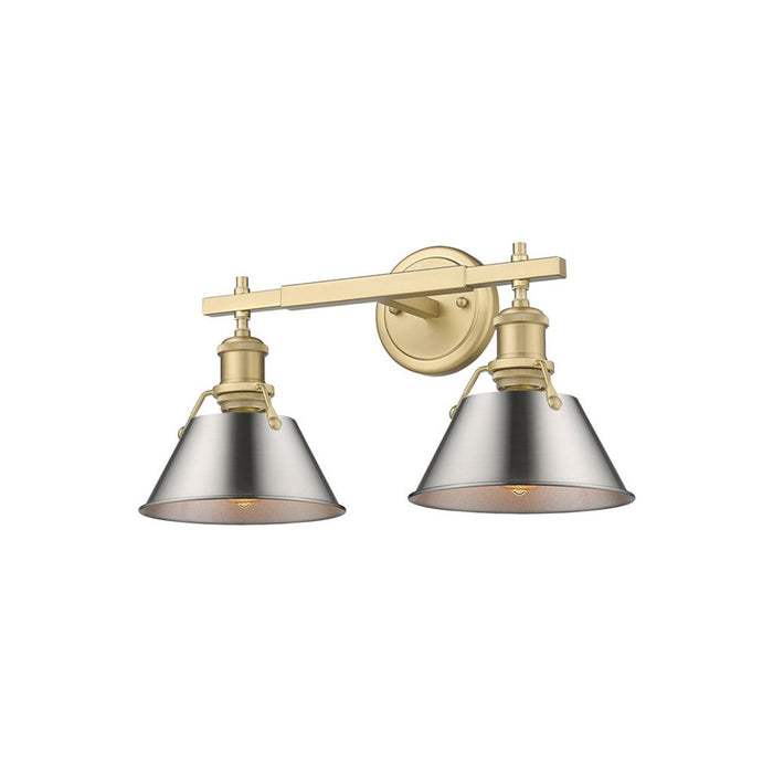 Golden Orwell 2-Light Vanity, Brushed Champagne Bronze/Pewter