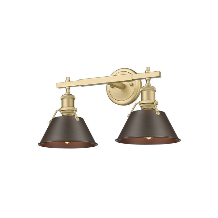 Golden Orwell 2-Light Vanity, Champagne Bronze/Rubbed Bronze
