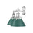 Golden Lighting Orwell 2-Light Vanity Light, Chrome/Pine Green