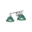 Golden Lighting Orwell 2-Light Vanity Light, Chrome/Pine Green